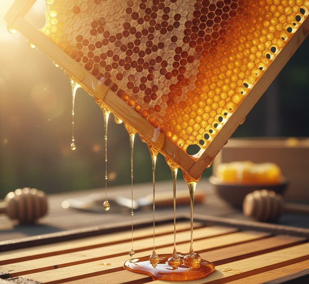 Honingproductie proces